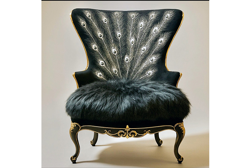 The Golden Peacock Chair